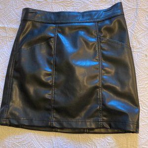 Zara pleather black mini skirt